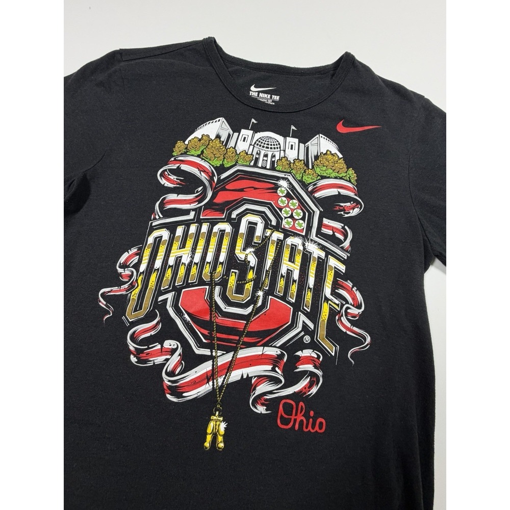 Nike The Nike Tee Ohio State Buckeyes Shirt Mens Medium Black Graphic T-Shirt